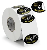 Lacre de segurança oval preta - 1000 unidades