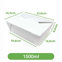 Embalagem 1500ml branca | 100 unidades