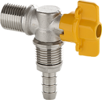 REGISTRO ESFERA 90° P/ GAS 1/2" BSP (M) X 1/2" BSP (M)