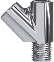 Te LATAO CROMADO CURTO 45° ( MxF) 1/2" Blukit