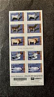 Cartela de Selos do Brasil - Série Ordinária - Raças Brasileiras - Brasil 1998 - Mint