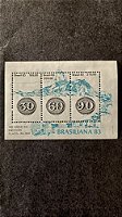 Bloco de Selos do Brasil - 140 Anos da Emissão do Olho de Boi - Brasil 1983 - Mint