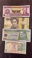 04 Cédulas Estrangeiras-Indonésia-Guatemala-Honduras-India - FE