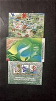 03 Blocos de Selos Comemorativos do Brasil - Mint