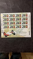Folha Completa de Selos do Brasil - Automobilismo   Ayrton Senna - Brasil 2000 - Mint