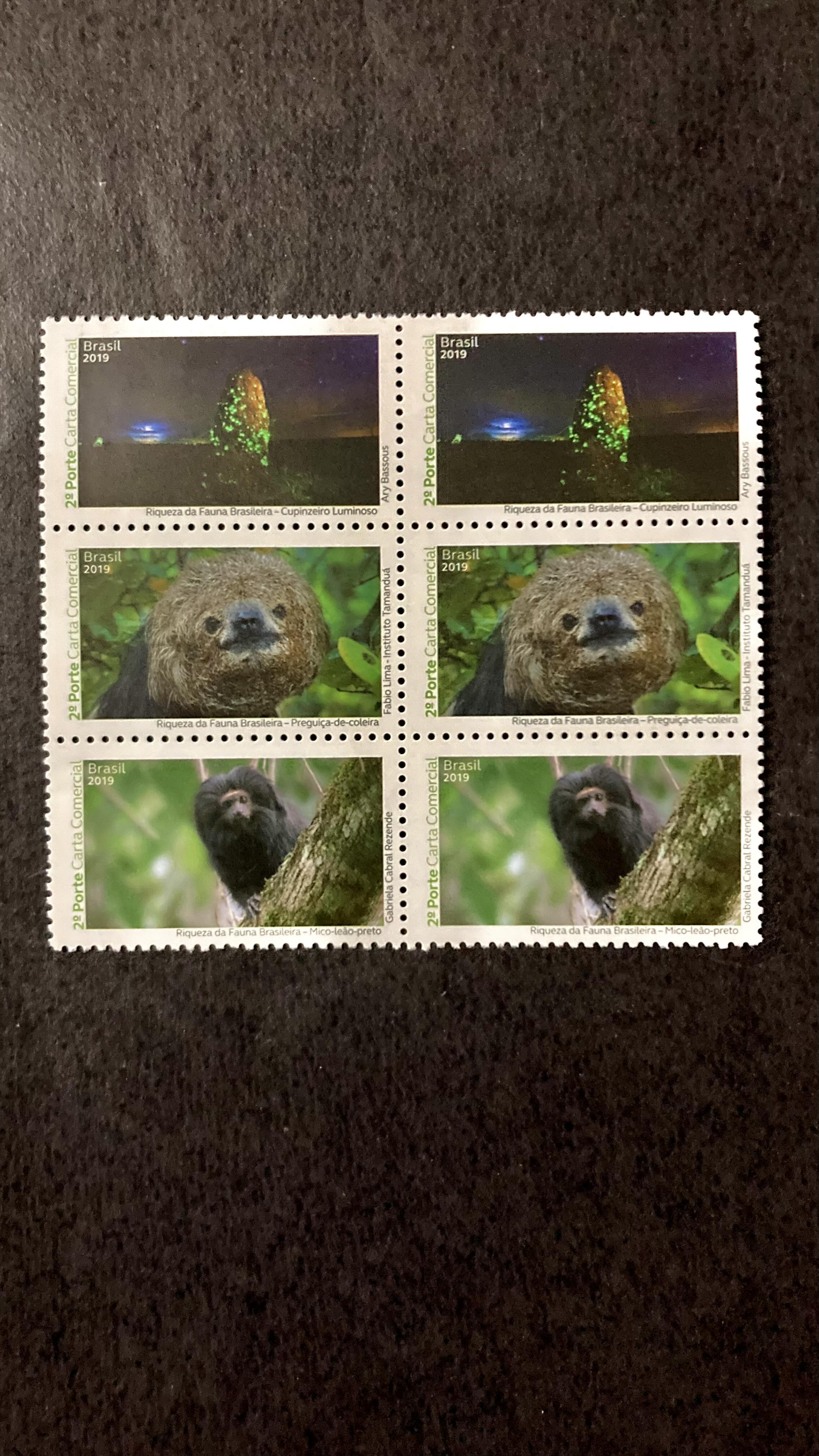 Série de Selos do Brasil - Riqueza da Fauna Brasileira - Brasil 2019 - Mint