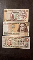 03 Cédulas Estrangeiras - Zambia - Filipinas - Peru - FE  (ref.412)