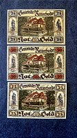 03 Cédulas Notgeld - Marktgemeinde Sieghartskirchein  (ref.486)