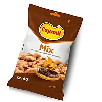 MIX DE CASTANHA DE CAJU E AMENDOIM SABOR CHURRASCO CAJUMIL (W4) 40G - CAJUMIL