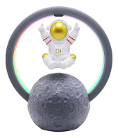Caixa de Som Luminária Astronauta Flutuando