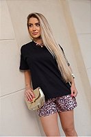 blusa gola careca M preto