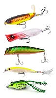 Kit 5 Isca Artificial Melhores Brava Rap Popper Whopper Frog Sortidas