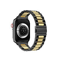 Pulseira para Apple Watch Metal Caixa:42/44/45/46/49mm;Cor:Preto / Dourado