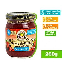 Geléia de Frutas Vermelhas Sem Glúten e Zero Adição de Açúcar 200g