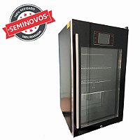 Geladeira Frigobar Expositor de Bebidas Pequeno Porta de Vidro Digital 100 Litros Outlet