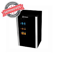 Refrigerador Expositor Vertical Frilux 100L Preto Porta Sólida Com Visor Transparente 127v Seminovo
