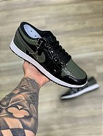 Tênis Air Jordan 1 Low Premium Preto Verde