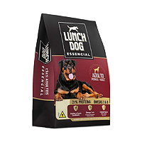 Ração Lunch Dog Essencial Carne e Arroz Cães Adultos