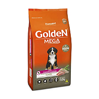 Ração Golden Mega Frango e Arroz Cães Filhotes Raças Grandes 15kg