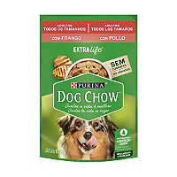 Ração Úmida Nestlé Purina Dog Chow Sachê Frango Cães Adultos Todos os Tamanhos 100g