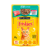 Ração Úmida Nestlé Purina Friskies Sachê Atum ao Molho Gatos Adultos 85g