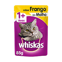 Ração Úmida Whiskas Sachê Frango ao Molho Gatos Adultos 85g