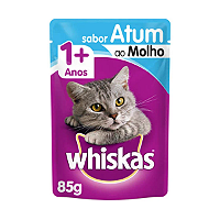 Ração Úmida Whiskas Sachê Atum ao Molho Gatos Adultos 85g