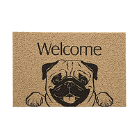 Tapete Kapazi Vinil Pet Dog Welcome Pug