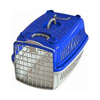 Caixa de Transporte Pata Forte Azul para Cães e Gatos
