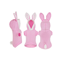 Roupa Soft Coelho Rosa com Capuz
