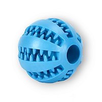 Brinquedo Bola Interativa Cães Porta Ração Petiscos Azul