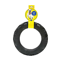Brinquedo Mordedor Pneu Off-Road PVC Flex Preto para Cães