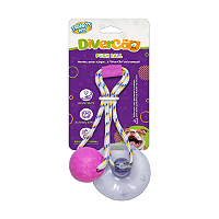 Brinquedo Push Ball Divercão Rosa para Cães