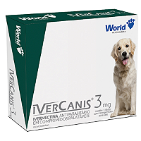 Antiparasitário World Veterinária IverCanis 3mg para Cães de 15kg