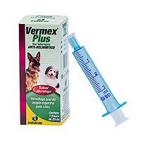 Vermífugo Indubras Vermex Plus Suspensão para Cães e Gatos 20mL