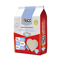 Areia Higiênica Milho e Mandioca Fina Great Pets para Gatos 3,8kg
