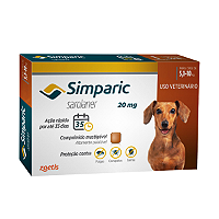 Antipulgas Simparic para Cães de 5,1 a 10Kg (20 mg)