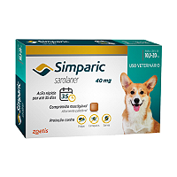 Antipulgas Simparic para Cães de 10,1 a 20Kg (40 mg)