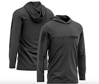Camiseta Premium Sublimada Cinza com capuz - Mar Negro