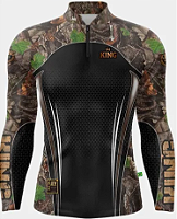 Camiseta Camuflada de pesca King com proteção UV