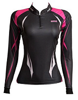 Camisa Preta com Detalhes Rosa Sensitive BRK Proteção UV50+