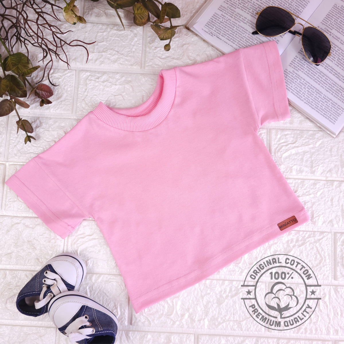 Camiseta Oversized Bebê 0 a 4 Anos – Miniatto Algodão