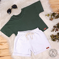 Conjunto Camiseta e Short Bebê 0 a 4 Anos – Miniatto Algodão