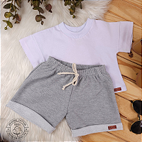 Conjunto Camiseta e Short Bebê 0 a 4 Anos – Miniatto Algodão