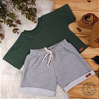 Conjunto Camiseta e Short Bebê 0 a 4 Anos – Miniatto Algodão
