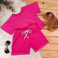 Conjunto Camiseta e Short Bebê 0 a 4 Anos – Miniatto Algodão