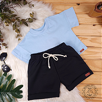 Conjunto Camiseta e Short Bebê 0 a 4 Anos – Miniatto Algodão