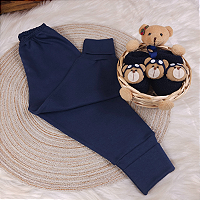 Calça Mijão para Bebê Com Pé Reverso 100% Algodão