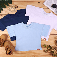 Kit com 3 camisetas oversized 100% algodão