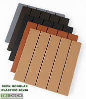 Deck modular plástico 30x30 - 01 unidade BEGE